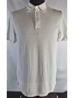 Fedeli Men’s IT 50 White Cotton Polo Made in Italy Luxury
